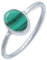 mantraroma Ring Damen Silber 925 Malachit Edelstein grün schlicht modern