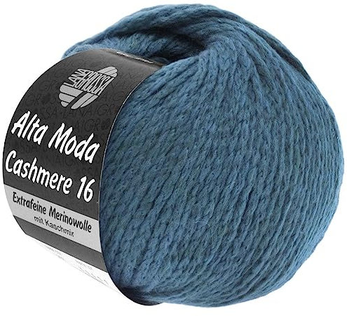 LANA GROSSA Alta Moda Cashmere 16 | Feinste 16 Mikron Merinowolle mit Kaschmiranteil | Handstrickgarn aus 78% Schurwolle (Merino) 12% Kaschmir & 10% Polyamid (Nylon) | 50g zum Stricken | 110m Garn 33