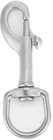 Gancho de Buceo de Acero Inoxidable con Clip de Doble Perno de Doble Terminación Broche de Presión Ojo Giratorio Gancho de Tornillo de Broche de Buceo Gancho de Seguridad para Buceo(90mm Blanco)