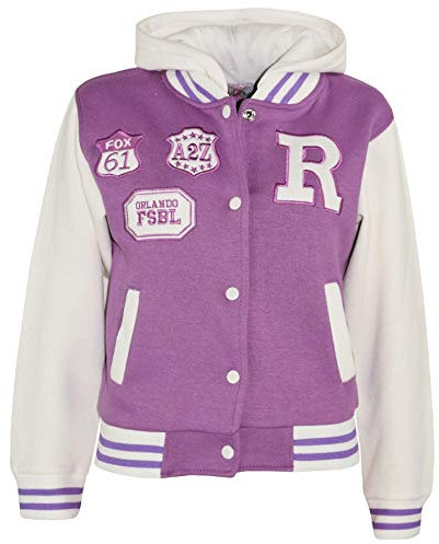 A2Z 4 Kids Mädchen Baseball Kapuzen Lila R Mode NYC/FOX - B.B Lilac_9-10