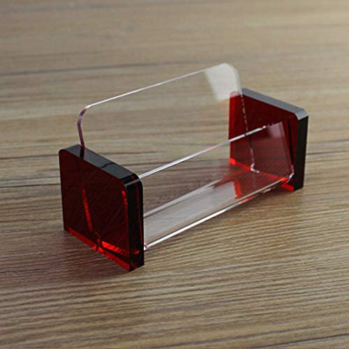 TopHomer Porte-cartes de visite en acrylique rouge
