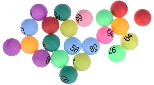 TOYANDONA Nummerierte Tischtennisbälle Lustige Lotteriebälle Farbige Bälle 40Mm mit Der Nummer 1-150 für Spielpartydekoration (150 Pcaks)