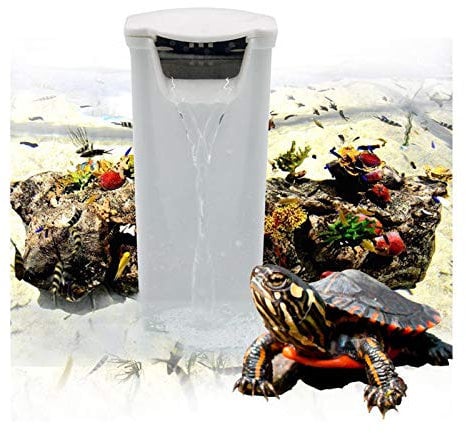 Aquarium Internal Filter 240L/H Reptile Turtle Tank Filter Fish Tank Waterfall Filter Low Water Level Water Cycle Clean Pump Filtration for Fish Amphibian Cichlids Frog Crab (240L/H Waterfall Filter)