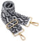 ZOUIQSS Damen Goldfarbene Bunter Schultergurt längenverstellbarer breiter Tragegurt Schultergurt für Handtaschen 3.8cm breit 73-125cm-Schultergurt für Handtaschen((5CM) Snake Pattern(3))