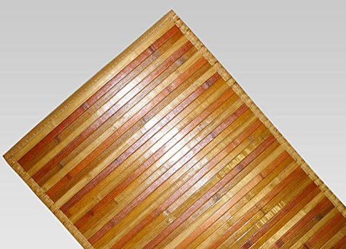BIANCHERIAWEB Tapis en Bambou dégradé pour Cuisine, Anti-Taches, Bambou, antidérapant, Chemin résistant
