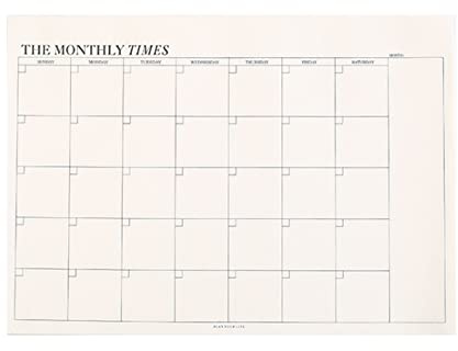Monatlich/Wochenplaner Block 60 Blatt, Abreißbarer Notizblock Terminplaner ohne Datum, Weekly Ziele setzen Merkliste erstellen