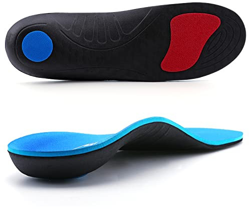 TOPSOLE Orthopädische Einlegesohlen Arch Support Schuheinlagen für Plattfüße,Plantarfasziitis,Fußschmerzen,Hohem Fußgewölbe,Überpronation,Metatarsalgie, Fersensporn Einlagen für Herren Damen