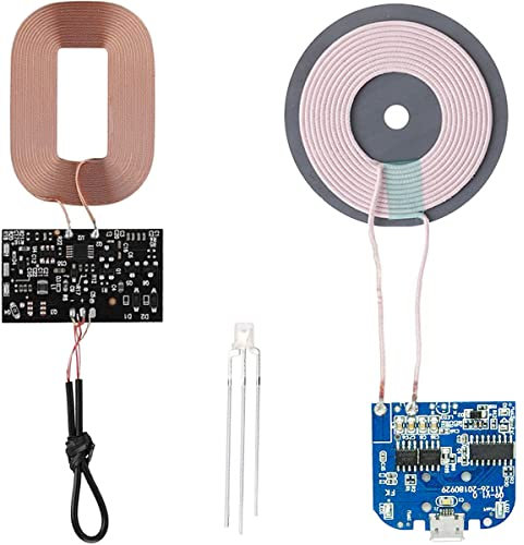 DAOKAI Qi Wireless Charging Standard Receiver Module 5V 1A PCBA Board Coil, Qi Standard Wireless Charging Board With Coil for DIY Cell Phone Charging Kit
