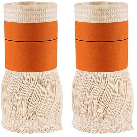 2 Dochte für Home Innenräume Outdoor Petroleumofen Brenner Camping Heizung Petroleumheizung Baumwolldocht, Rund, leicht zu verbrennen, ø95xT2.5xL180mm