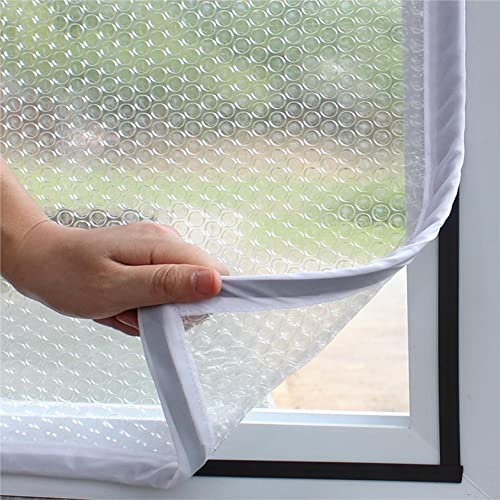 Magnet Thermo Fenster-Isolierfolie Wärmeschutzvorhang Thermovorhang Wasserdicht Winddicht Kälteschutz und Wärmeschutz im Winter (80x120cm)