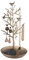 Relaxdays Porte-Bijoux en Forme d’Arbre, pour Colliers, Boucles d’Oreilles, Bracelets, HxLxP 30 x 16 x 15 cm, doré