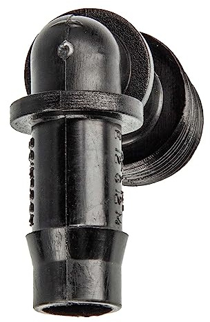 tecuro Winkel-Schlauchtülle Ø 14 mm x 1/2 Zoll Außengewinde, Nylon schwarz