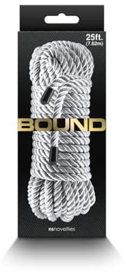 NS Novelties Bound Rope Silver 7,62 x 0,5 x 0,5 cm