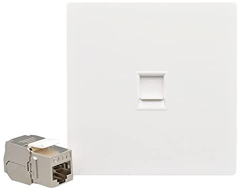 1 Port CAT8 CAT7 RJ45 86 Type Wall Panel CAT.7 LAN Faceplate CAT.8 Network Socket Ethernet Cable Socket Net Plug Shield Socket (CAT 7)