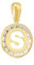 NKlaus Kettenanhänger Buchstabe S 333 Gelb gold 8 Karat 9mm Talisman Amulett Anhänger 14496