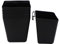 DUTWROY Aufbewahrungskorb zum Aufhängen 6 Stück Schwarz Hängebehälter Plastik Hängekörbe Hängebehälte mit Haken 12 x 9.5 x 12,5 cm (L x B X T) für den einem Servierwagen Küchen Garten