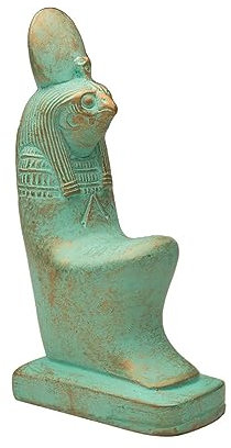 Discoveries Egyptian Imports - Hergestellt in Ägypten - Ägyptische Ra Statue - Alter Gott des Sonne Horus - Patina Statue - 14,6 cm