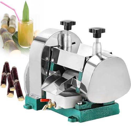 GEJLELDS Zuckerrohr-Entsafter Manuelle Zuckerrohr-Entsafter-Maschine 50 kg/h Kommerzieller Zuckerrohr-Entsafter Edelstahl-Zuckerrohr-Entsafter-Presse mit Filter, um köstlichen Saft für das Restaura