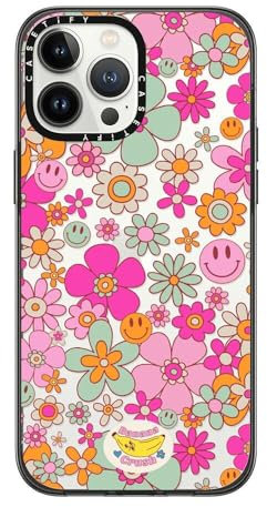 CASETiFY Kompakte iPhone 13 Pro Max Hülle [2 x Falltests in Militärqualität / 1,2 m Fallschutz] – Groovy Pattern Clear Black, (CTF-23987841-16005121)