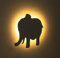 Marco Paul White Wooden Night Light Wall Mounted Nursery Lighting Baby Kids Childs Room Wall Lamp Bedroom Décor Bedside Lamp Kids Bedroom Accessories Home Decor (Elephant)