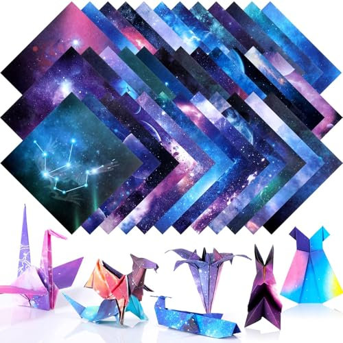 XoeLLe 100 Blatt Origami Papier, 15x15 cm Doppelseitig Faltpapier Buntes Papier, Farbiges Origami Zweifarbig Buntes Papier 24 Farben Bastelpapier Bunt für DIY Kunst und Bastelprojekte, Bastelset