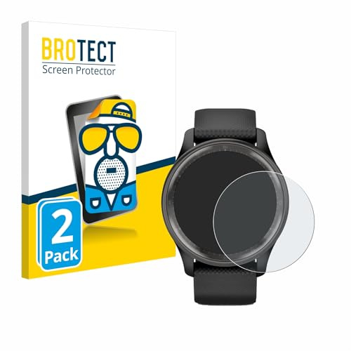 BROTECT Schutzfolie für Garmin Vivomove Trend | 2 Stück Entspiegelnder Displayschutz Made in Germany Matte Displayschutz-Folie Anti-Reflex Anti-Fingerprint Einfache Montage