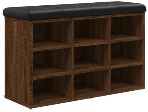 vidaXL Schuhbank Braun Eichen-Optik 82x32x50 cm Holzwerkstoff