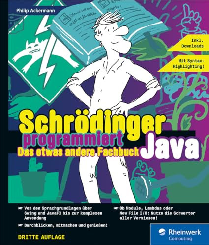 Schrödinger programmiert Java: Das etwas andere Fachbuch – seitentreues E-Book in Farbe für Fire-Tablets und Kindle-Apps