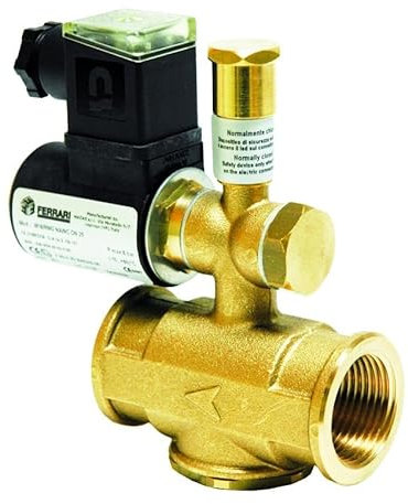Gas-Magnetventil mit manueller Rückstellung, stromlos offen/geschlossen, max. Druck 6 bar 1 230vac