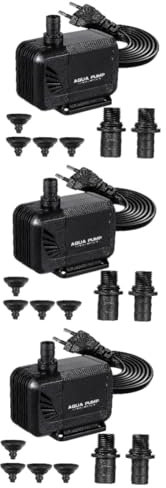 Yardwe 3St Leise Tauchpumpe wasseraufbereitung Tauchwasserpumpe pond pump Sieb Tauchpumpe mit Saugnapf kleine Wasserpumpe tauchfähig Filter Aquarium Wasserpumpe Tauchpumpe Umwälzpumpe Abs