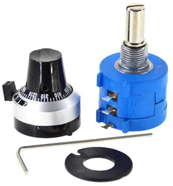 FUYUMIC 3590S-2-103L 3590S 10K Ohm Präzisions-Multiturn-Potentiometer 10-Ring-Einstellbarer Widerstand + Umdrehungen zählender Drehknopf