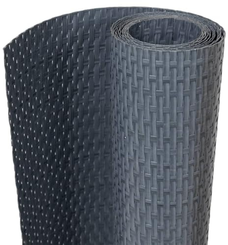 vidaXL Balkon-Sichtschutz Anthrazit 600x100 cm Poly Rattan