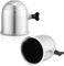 AGRISHOP 2X Anhänger Anhängerkupplung Abdeckung Kunststoff Silber Φ50mm Kugelkopf Abdeckung mit Schloss
