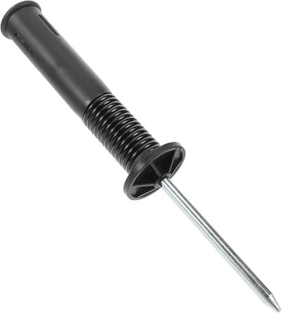 VANZACK Spring Base Soccer Training Corner Flag Pole Ground Stake, Black Spring-Loaded Flag Holder for Agility Training, Durable Steel and Plastic Construction, Easy to Install and Carry