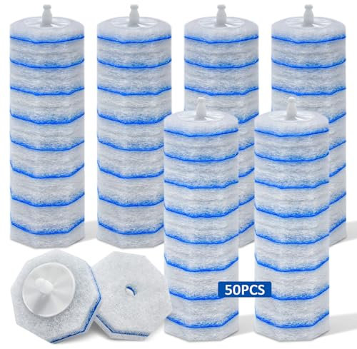 50 Count Upgraded Toilet Wand Refill Disposable Wand Heads Compatible with Clorox Toilet Wand Refills For Toilet and Bathroom Cleaning