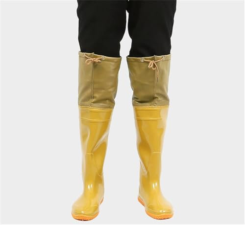 DgtZyrih Stivali da Pesca Lunghi/Corti da Esterno, Scarpe da Pesca ultraleggere, Stivali da Pioggia Alti in PVC/Nylon, Stivali di Gomma, Pantaloni da Pesca, Stivali da Caccia Antiscivolo,Short,46
