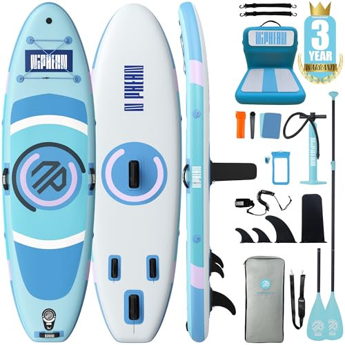 Niphean Stand up Paddling Board,305cm SUP mit Anfängergeeignet Balancierflügel und Strapazierfähigem Zubehör, Inflatable Paddle Boards for Adults, Multifunktionales Yoga Paddleboard