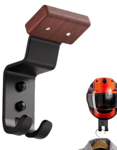 Motorcycle Helmets Holder, Helmets Holder with Hooks, Baseball Cap Hanger for Helmet, 15x7.5cm/5.91x2.95 Inches for Motorcycles Equipment, Soccer Equipments