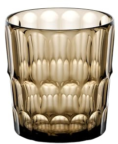 Guzzini - Vanity, niedriges Glas, Dekor 2, Rauch, aus Bio-based SAN und Bio-based SMMA - TERRA