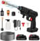 21V 20bar Cordless Pressure Washer, 6000mah Portable High Pressure Water Gun, with 5m Hose, 6-In-1 Multi-Spray Nozzle, High Pressure Washer for Car Floor Patio Garden (2 batteries 1 charger)