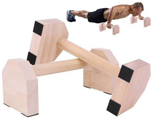 FitRepa 2 Liegestützgriffe, Push Up Bars Holz Parallettes Calisthenics Equipment, Rutschfest, Handstände, Yoga & Calisthenics, für Indoor & Outdoor, Gelenkschonend, Körpergewichtstraining