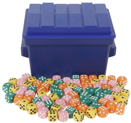 Alongen 80 Stück Würfel Bunt Set 6-Seitig 4 Farben Spieler Fast Tempo Flüsterwürfel Abgerundeten Ecken D6 Dice Spielwürfel Bunt Würfel Gameplay Family Game mit Behälter für Kinderabendparty