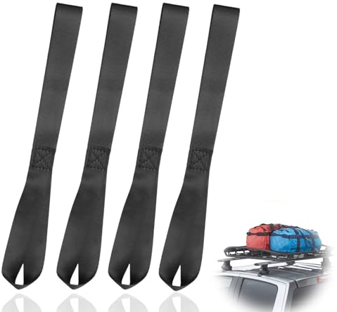 Zurrschlaufen 800kg 25mm x 30cm (4 Stück) – Spanngurte Kurz & Schlaufen Set, Bandschlinge & Rundschlinge, robuste Motorrad Spanngurte für sicheren Transport von Auto, Fahrrad & Anhänger