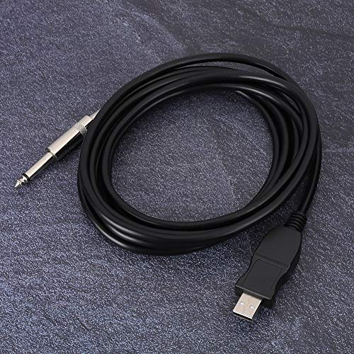HUSHUI Cavo USB per Chitarra Adattatore Plug and Play di Alta qualità da 300 Cm per la Produzione Musicale su Computer (3 metri / 9,8 piedi)