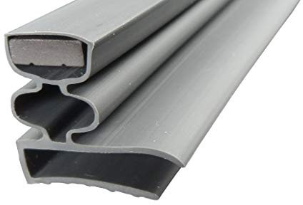 Magnetdichtung Profil klein c - 2000mm inkl. Magnetband - Farbe: dunkelgrau (Kühlschrankdichtung)
