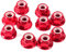 Walfront Dadi Autobloccanti Esagonali, 10 Dadi M4 in Alluminio CNC con Flangia in Nylon Dado Autobloccante in Metallo Rosso Scuro Dadi di Serraggio