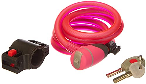 Prophete Spiralkabelschloss Spiralkabelschloss inkl. 2 Schlüssel pink, pink, M, 8163