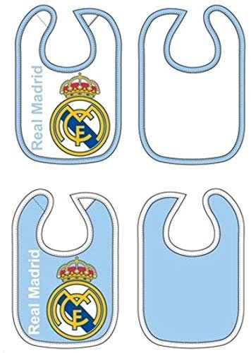 Real Madrid pack de dos baberos Celeste y Blanco o Rosa y Blanco (Azul y Blanco)