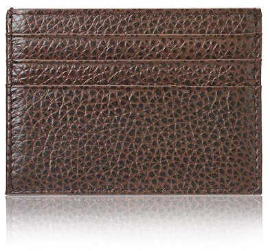 YEHMAN Porte Carte Marron foncé en Cuir de Vachette véritable 7 emplacements Carte de crédit Minimaliste Ultra Plat pour Veste, Pantalon …