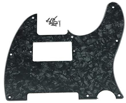 Dopro Humbucker-Plektrumschutz für Telecaster, 8 Löcher, für USA/Mexican FD Telecaster, Black Pearl